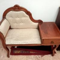 Poltrona antica con cassetto dormeuse