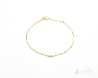 Bracciale oro giallo con diamante Ct 0,035