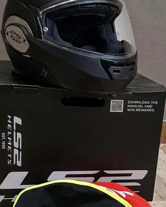 Casco modulare  LS2 FF399 Valiant Matt Black (XS)