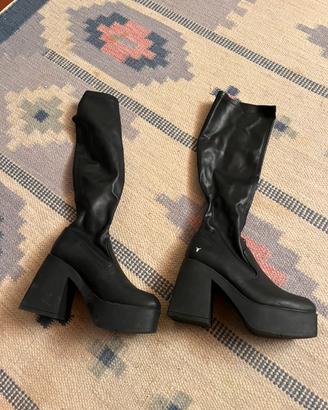 Windsor smith Badgirls Black stretch sock boots