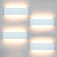 KICAAO 4pz Applique LED Parete 12W Bianco