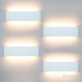 KICAAO 4pz Applique LED Parete 12W Bianco