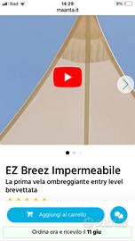 Vela impermeabile 4x6 m