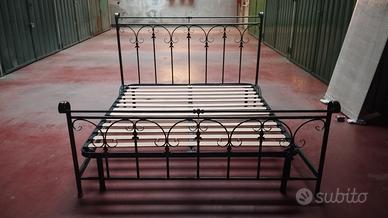 letto in ferro battuto più doghe 