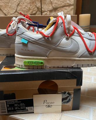 Scarpe Nike dunk low x Off-white lot 23 - tg. 42,5
