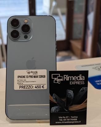 iPhone 13 Pro Max 128GB blu usato garanzia 
