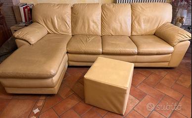 Divani Pelle giallo ocra