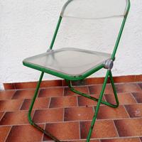 Sedia Pieghevole verde PLIA by Giancarlo Piretti