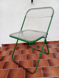 Sedia Pieghevole verde PLIA by Giancarlo Piretti