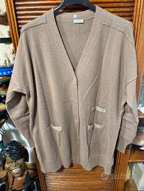 ALTEX cachemire Cardigan marrone chiaro tg 48