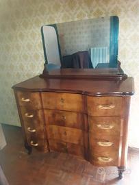 Comò vintage con specchio originale – Art Déco