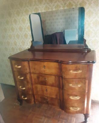 Comò vintage con specchio originale – Art Déco