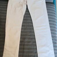 Pantaloni lunghi bianchi cotone Sisley