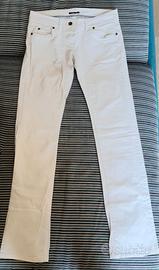 Pantaloni lunghi bianchi cotone Sisley