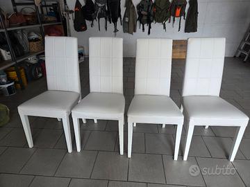 Sedie sala/cucina bianche 