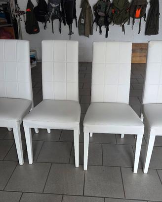 Sedie sala/cucina bianche 