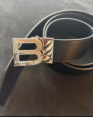 Cintura Bally logo B 110 cm bicolor