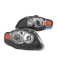 FARI OCCHI ANGELICI AUDI A4 B7 04-08 FONDO NERO