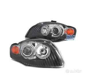 FARI OCCHI ANGELICI AUDI A4 B7 04-08 FONDO NERO