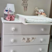 Fasciatoio con cassettiera
AZZURRA bianco cuscino