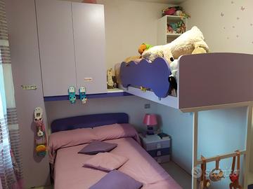 Cameretta con soppalco per bambini ragazzi