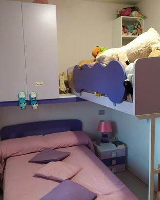 Cameretta con soppalco per bambini ragazzi
