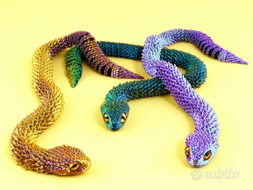Serpente flessibile,  stampa 3D multicolori
