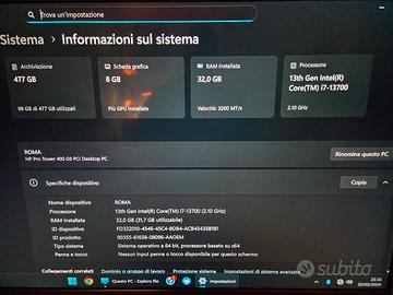 COMPUTER HP + SCHEDA VIDEO