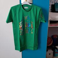 Maglietta T-shirt a maniche corte verde Kappa Coll
