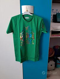 Maglietta T-shirt a maniche corte verde Kappa Coll