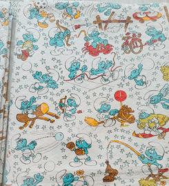 copriletto vintage anni 80 puffi 