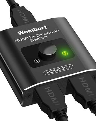 Switch 4K60Hz Wombort Alluminio HDMI Splitter 1 U