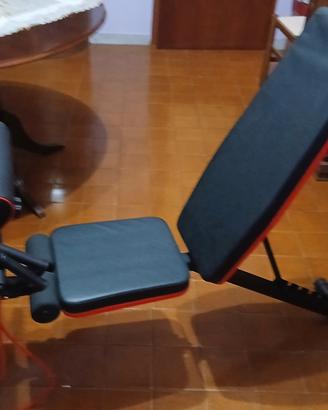 Panca regolabile pieghevole+Set manubri regolabili