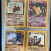 Lotto carte pokemon vintage team rocket prima ediz