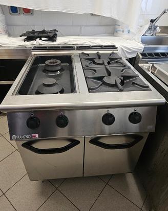 Cucina professionale Mareno 4 fuochi GPL TOP