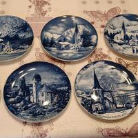 7 piatti in fine ceramica bavarese