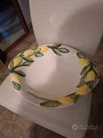 Vaso portafrutta dipinto a mano