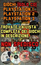 Giochi (SOLO CD), per PS1, PS2 e PS3