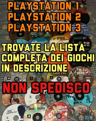 Giochi (SOLO CD), per PS1, PS2 e PS3