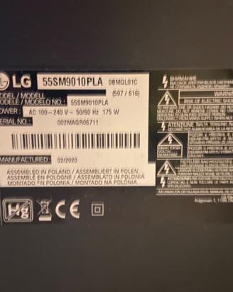 Smart TV LG 55SM9010PLA Schermo Rotto