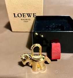 Loewe gioiello da borsa elefantino acciaio dorato