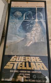 Locandina GUERRE STELLARI 1a ed. 1977 incorniciata