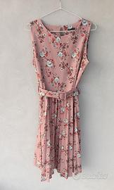 Abito medio donna Nune Lie, tg M, rosa floreale 