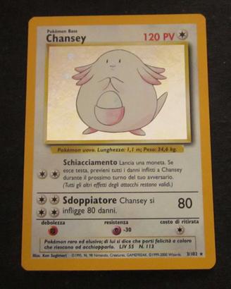 Pokemon Chansey 3/102 - Set Base - ITA - Holo -