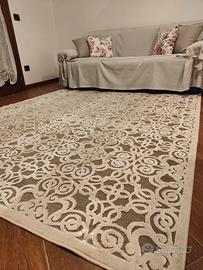 Tappeto crema e moka 200x280