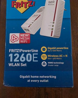 FRITZ!Powerline 1260E WLAN Set Dual Band Gigabit -