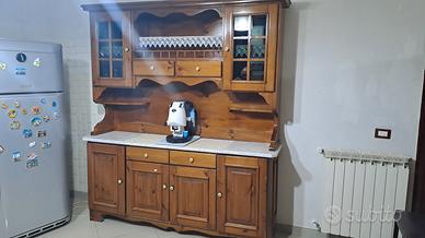 cucina piu credenza in legno massello 