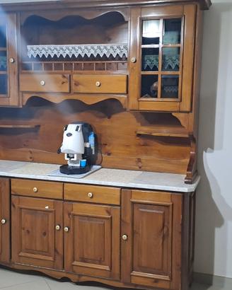 cucina piu credenza in legno massello 