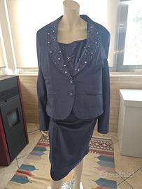 tailleur donna in pura seta taglia over