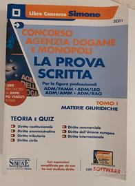 libro AGENZIA DOGANE E MONOPOLI Simone